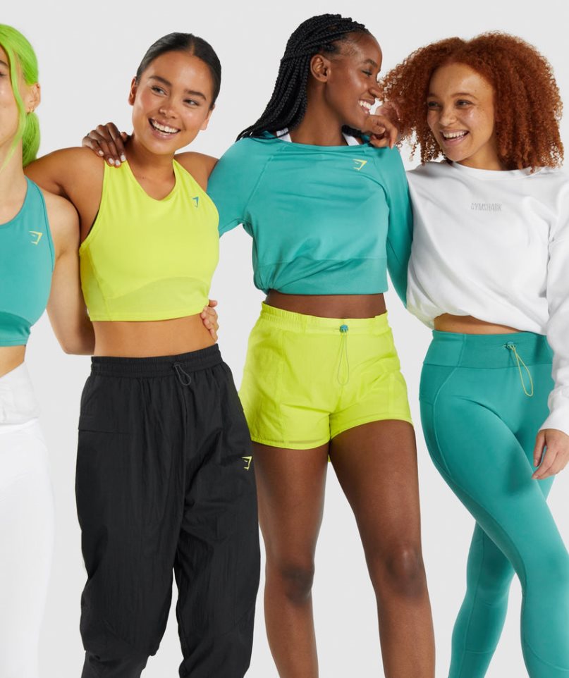 Gymshark Pulse Crop Női Ujjatlan Póló Sárga | HU-Z-802