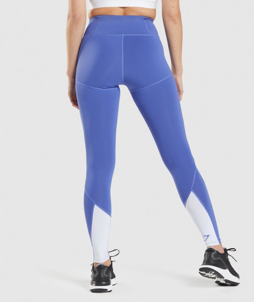 Gymshark Pulse Mesh Női Leggings Kék | HU-C-293