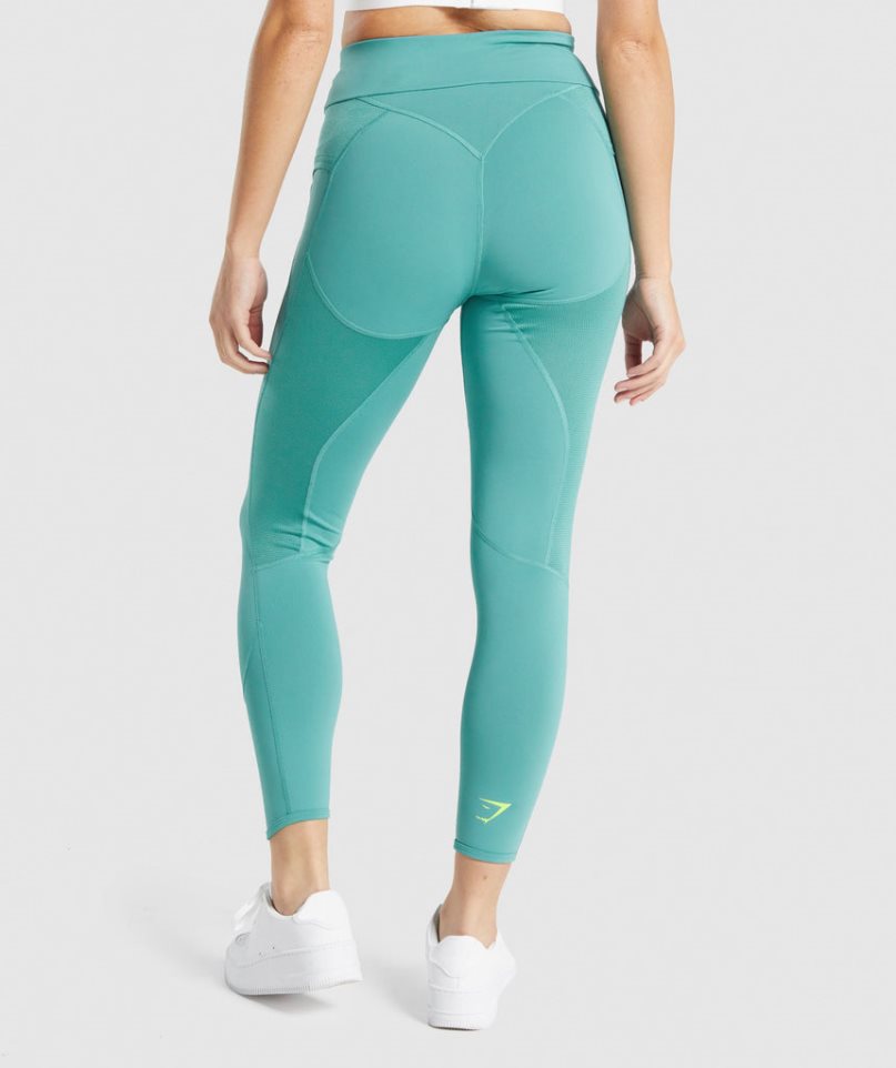 Gymshark Pulse Női Leggings Türkiz | HU-Z-643