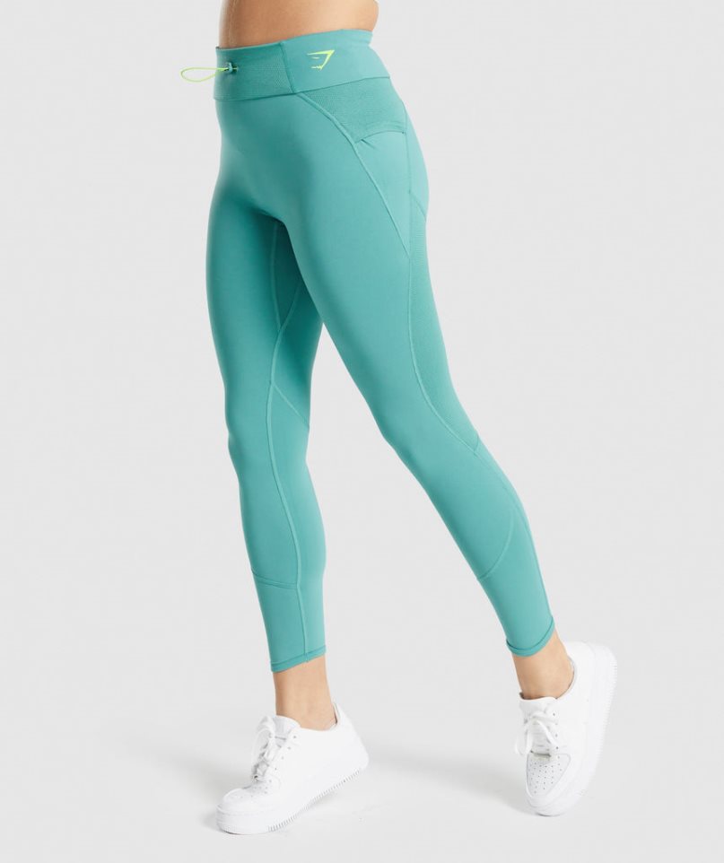 Gymshark Pulse Női Leggings Türkiz | HU-Z-643