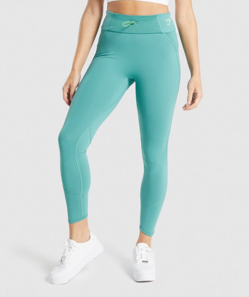 Gymshark Pulse Női Leggings Türkiz | HU-Z-643