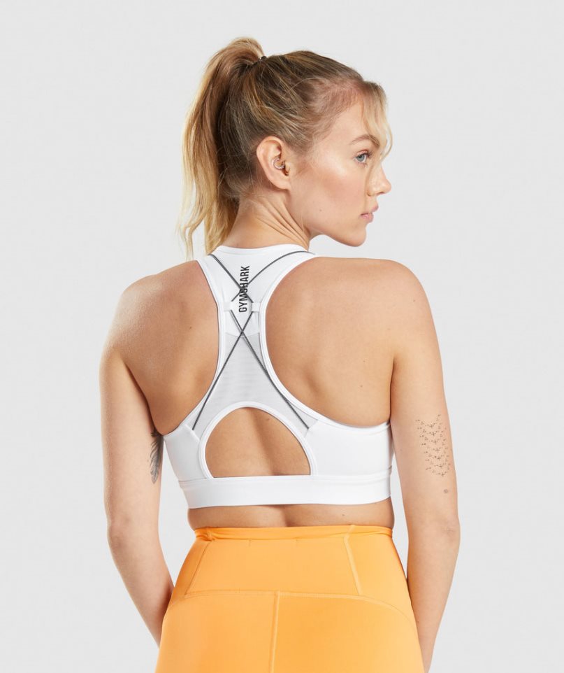 Gymshark Pulse Női Sportmelltartó Fehér | HU-G-420