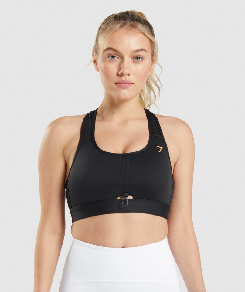Gymshark Pulse Női Sportmelltartó Fekete | HU-V-870