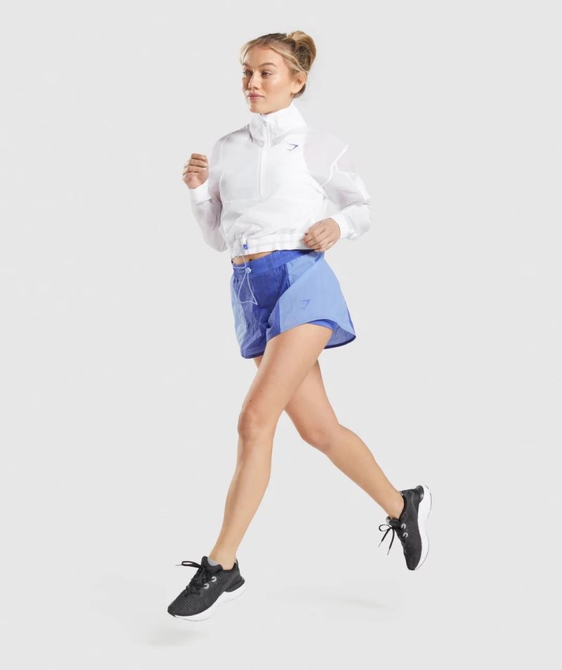 Gymshark Pulse Woven Női Kabát Fehér | HU-V-345