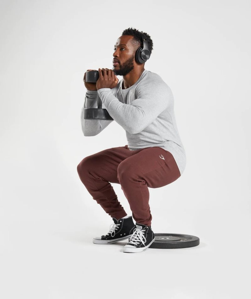 Gymshark React Férfi Jogger Nadrág Barna | HU-P-148