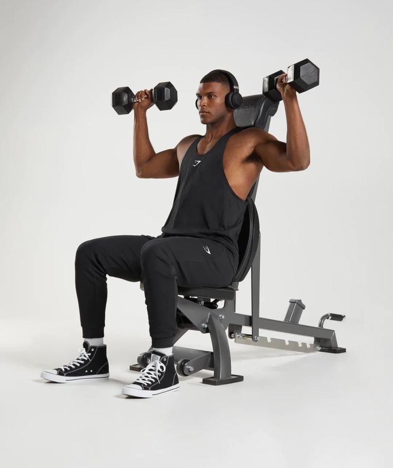 Gymshark React Férfi Jogger Nadrág Fekete | HU-F-097