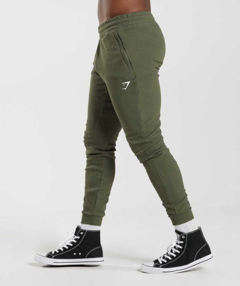 Gymshark React Férfi Jogger Nadrág Olivazöld | HU-B-671