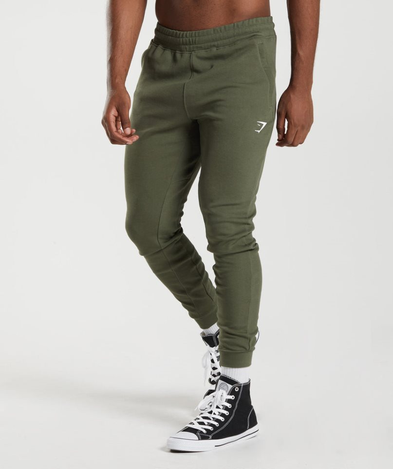Gymshark React Férfi Jogger Nadrág Olivazöld | HU-B-671
