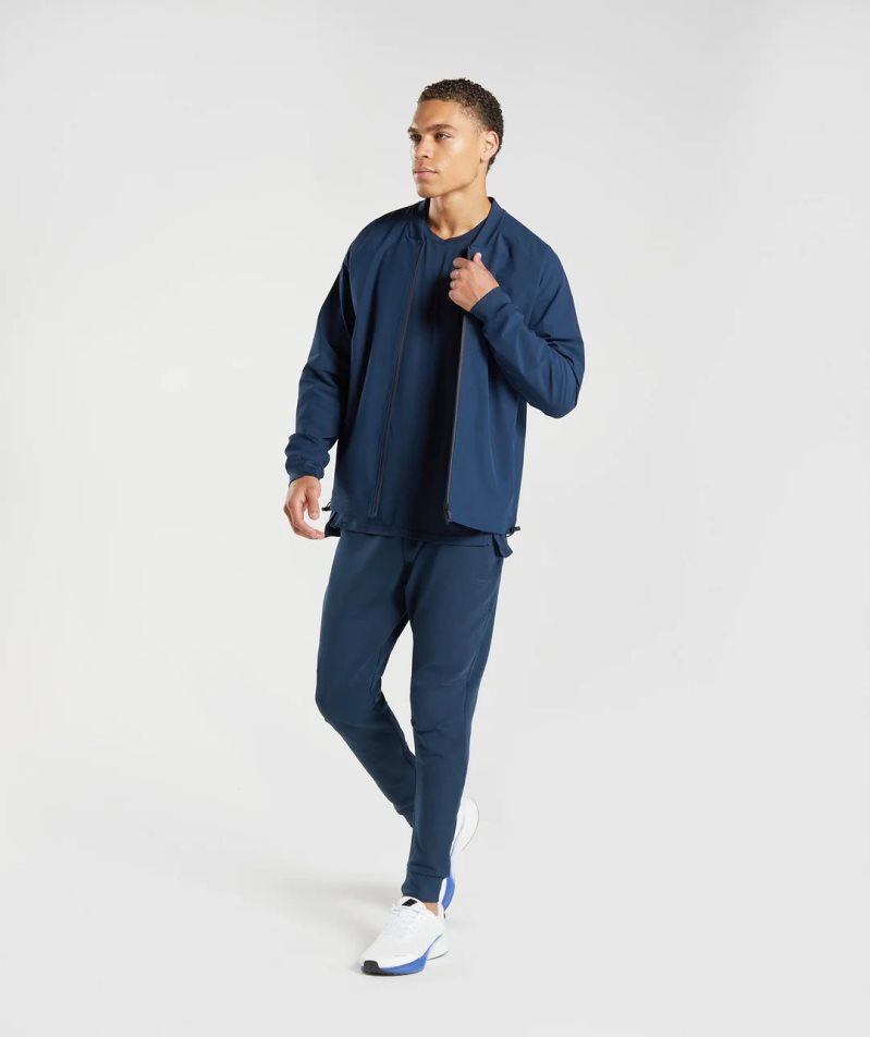 Gymshark Rest Day Knit Férfi Jogger Nadrág Sötétkék | HU-G-851