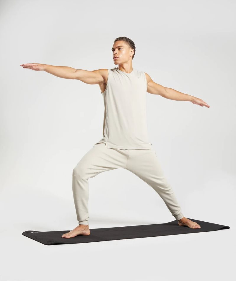 Gymshark Rest Day Knit Férfi Jogger Nadrág Krém | HU-K-304
