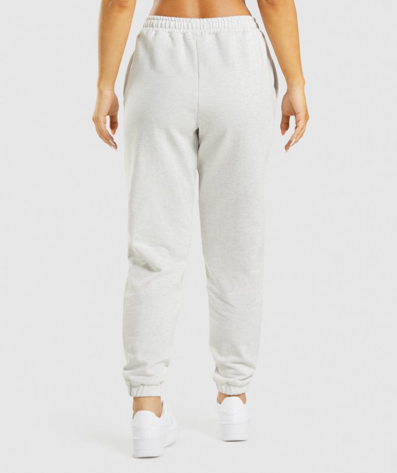 Gymshark Rest Day Sweats Női Jogger Nadrág Fehér | HU-H-276