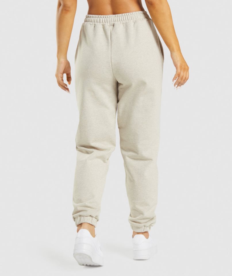 Gymshark Rest Day Sweats Női Jogger Nadrág Bézs | HU-V-215