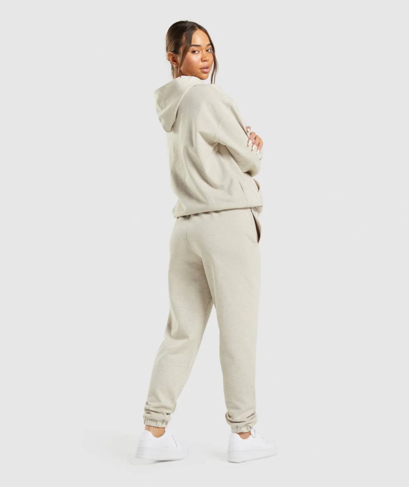 Gymshark Rest Day Sweats Női Jogger Nadrág Bézs | HU-V-215