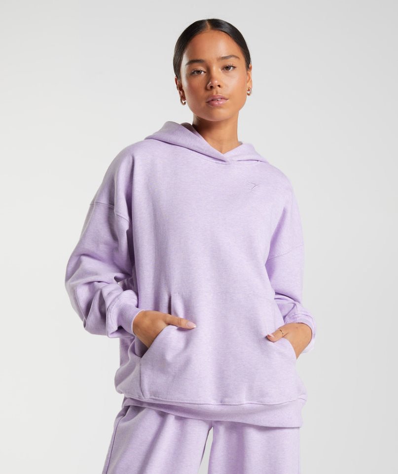 Gymshark Rest Day Sweats Női Kapucnis Pulóver Levendula | HU-A-534