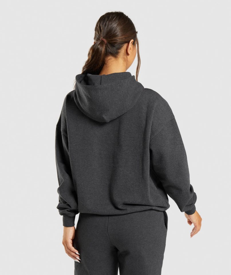 Gymshark Rest Day Sweats Női Kapucnis Pulóver Fekete | HU-N-274