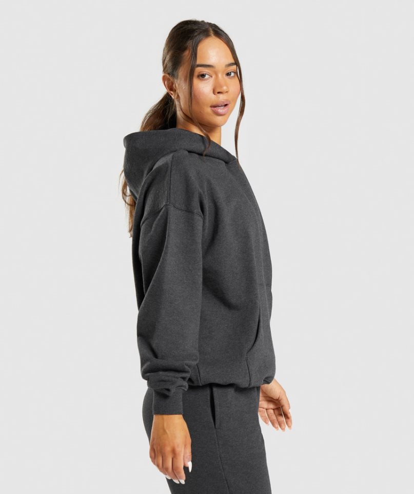 Gymshark Rest Day Sweats Női Kapucnis Pulóver Fekete | HU-N-274