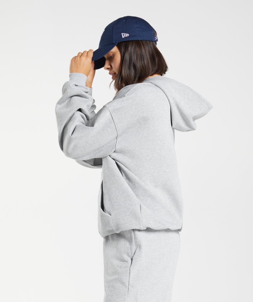 Gymshark Rest Day Sweats Női Kapucnis Pulóver Világos Szürke | HU-W-209