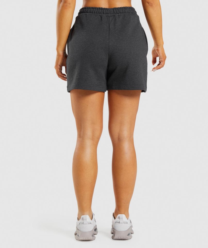 Gymshark Rest Day Sweats Női Rövidnadrág Fekete | HU-H-307