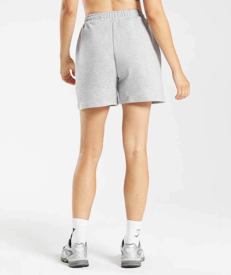 Gymshark Rest Day Sweats Női Rövidnadrág Világos Szürke | HU-I-758