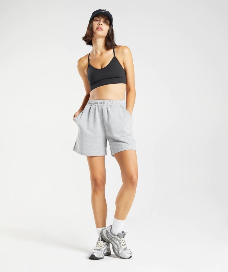 Gymshark Rest Day Sweats Női Rövidnadrág Világos Szürke | HU-I-758