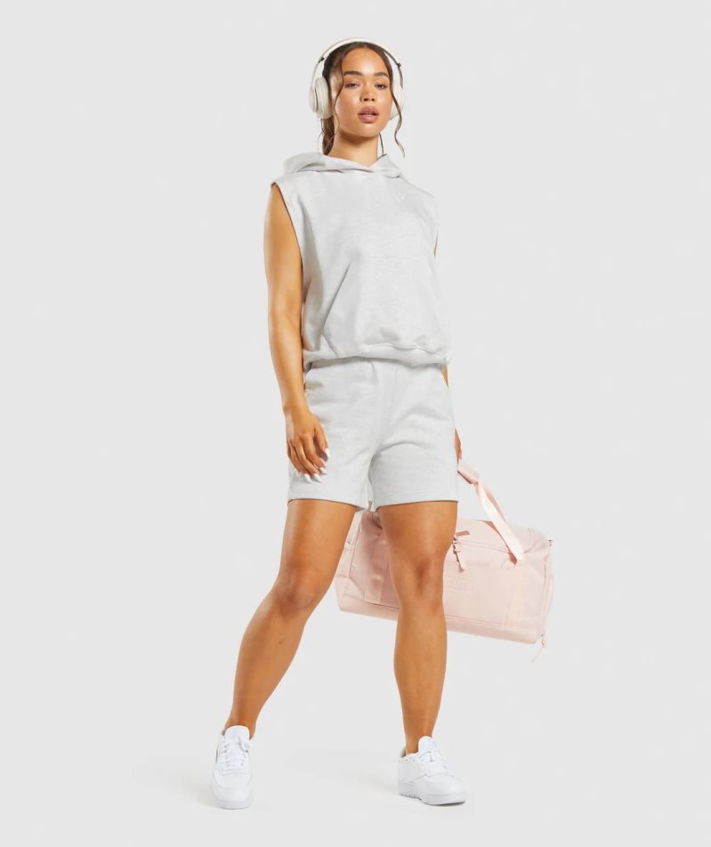 Gymshark Rest Day Sweats Női Rövidnadrág Fehér | HU-R-813