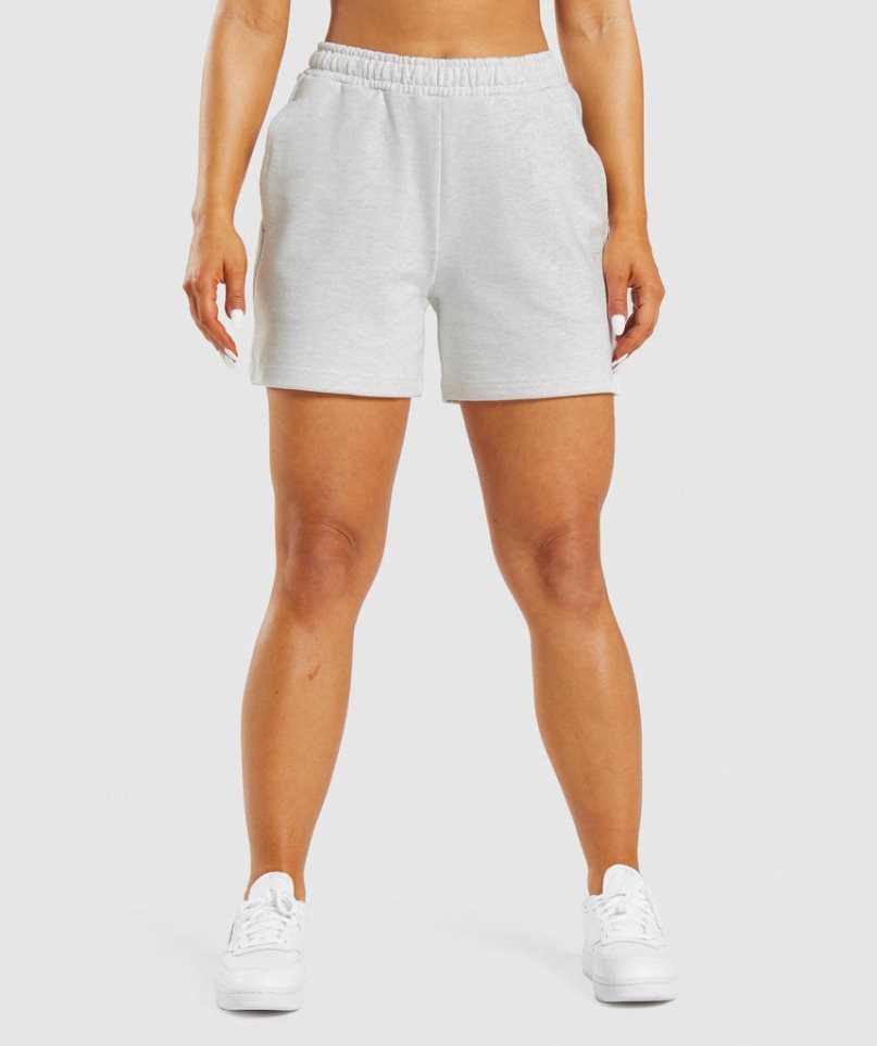 Gymshark Rest Day Sweats Női Rövidnadrág Fehér | HU-R-813