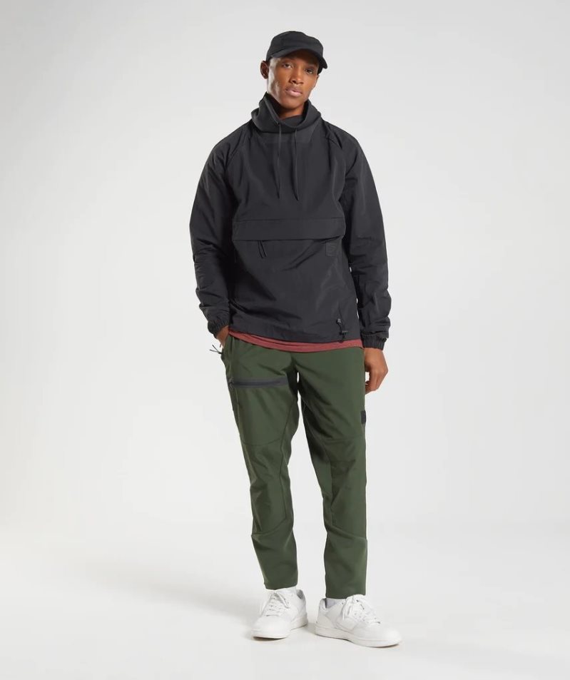 Gymshark Retake Anorak Férfi Pulóverek Fekete | HU-S-527