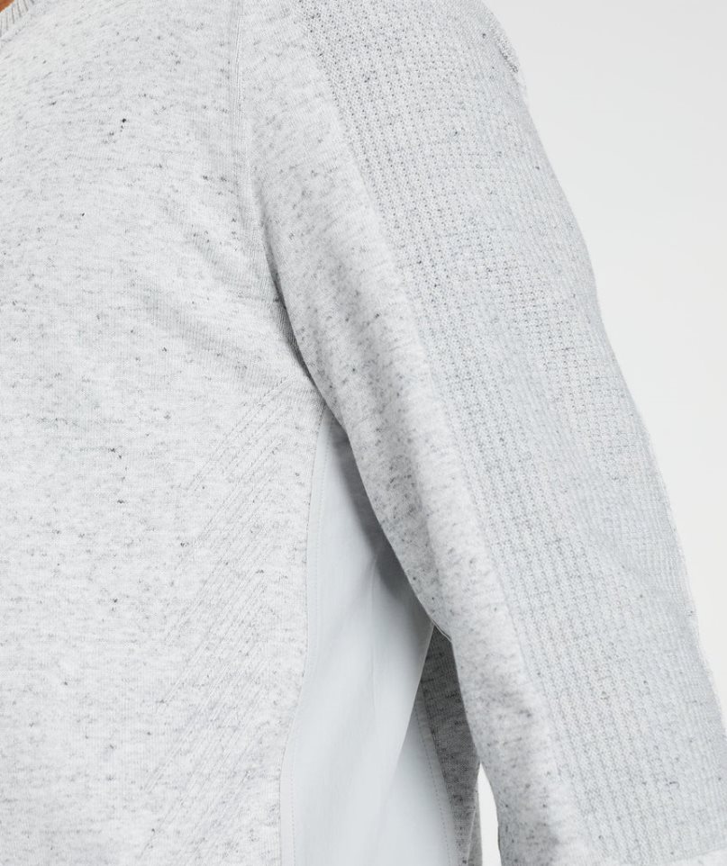 Gymshark Retake Crew Férfi Pulóverek Világos Szürke | HU-R-346
