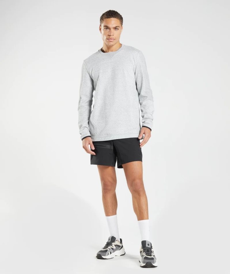 Gymshark Retake Crew Férfi Pulóverek Világos Szürke | HU-R-346