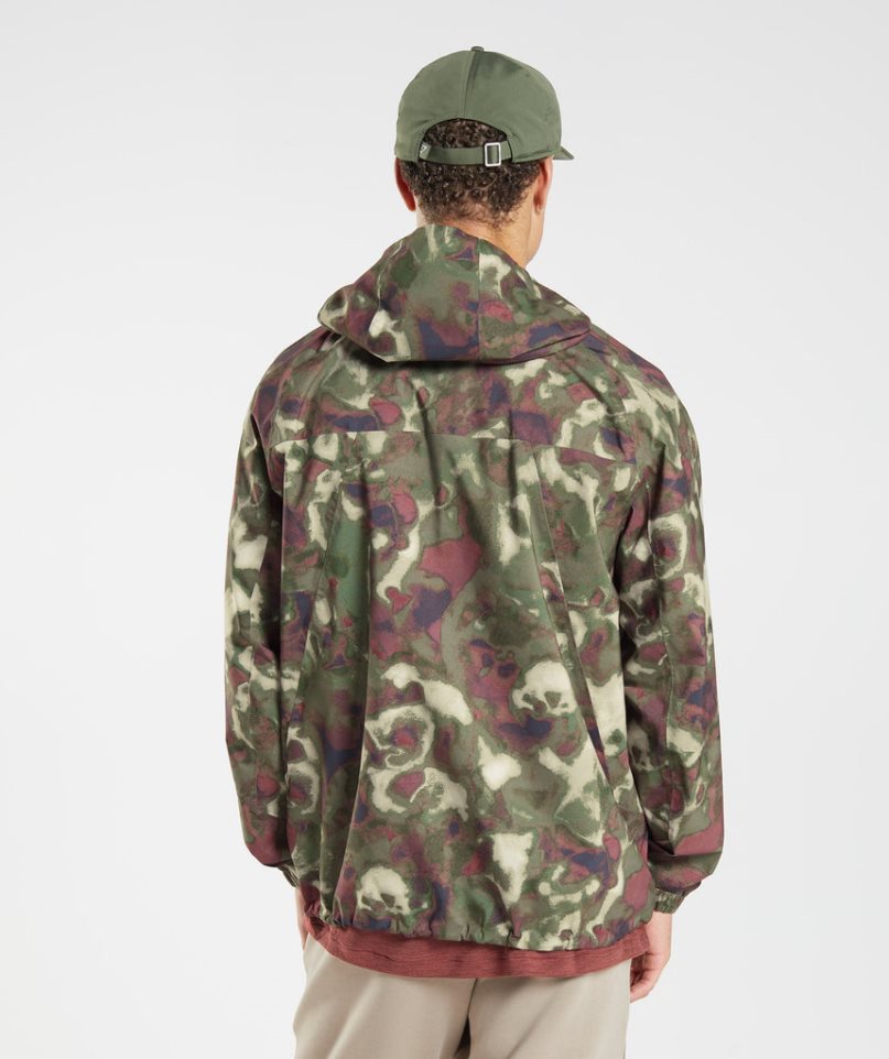 Gymshark Retake Férfi Kabát Camo | HU-D-495