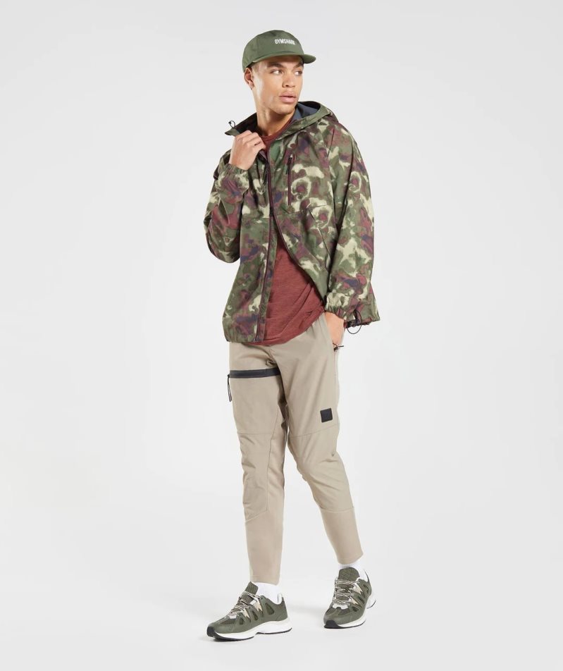 Gymshark Retake Férfi Kabát Camo | HU-D-495