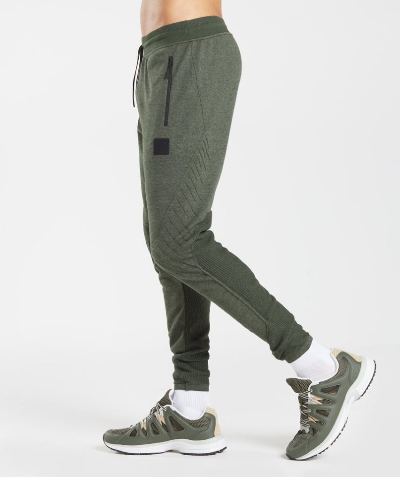 Gymshark Retake Knit Férfi Jogger Nadrág Olivazöld | HU-A-762