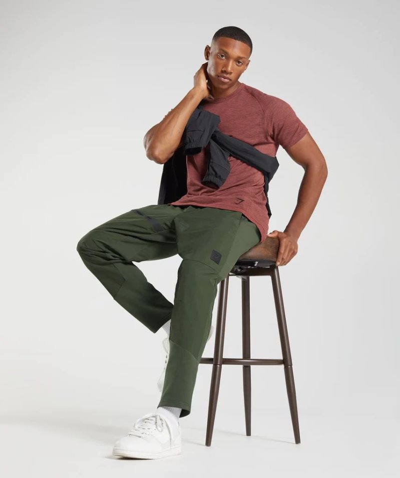 Gymshark Retake Seamless Férfi Póló Rózsaszín | HU-Y-854