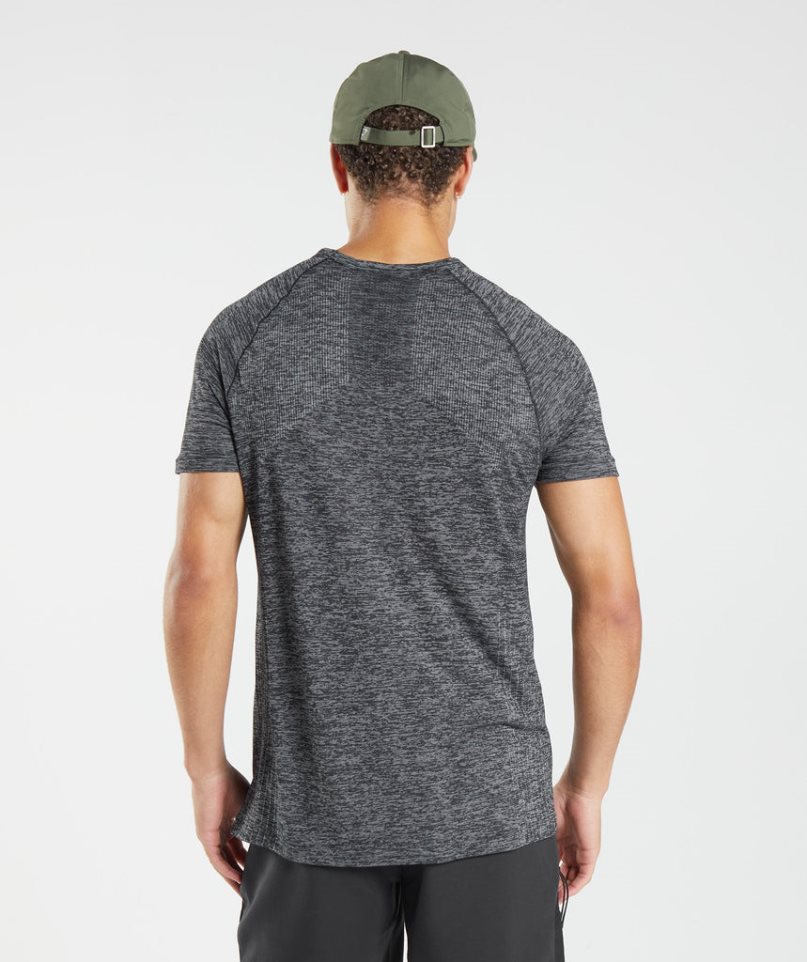 Gymshark Retake Seamless Férfi Póló Sötétszürke | HU-L-082