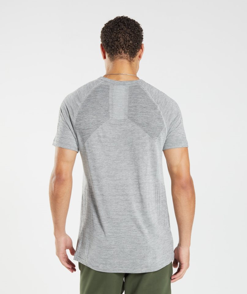 Gymshark Retake Seamless Férfi Póló Világos Szürke | HU-Z-380