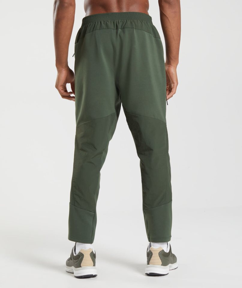 Gymshark Retake Woven Férfi Jogger Nadrág Olivazöld | HU-P-419