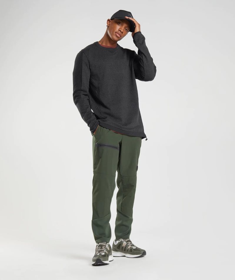 Gymshark Retake Woven Férfi Jogger Nadrág Olivazöld | HU-P-419
