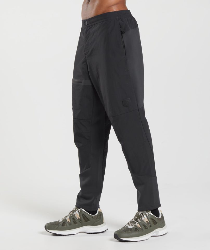 Gymshark Retake Woven Férfi Jogger Nadrág Fekete | HU-V-201