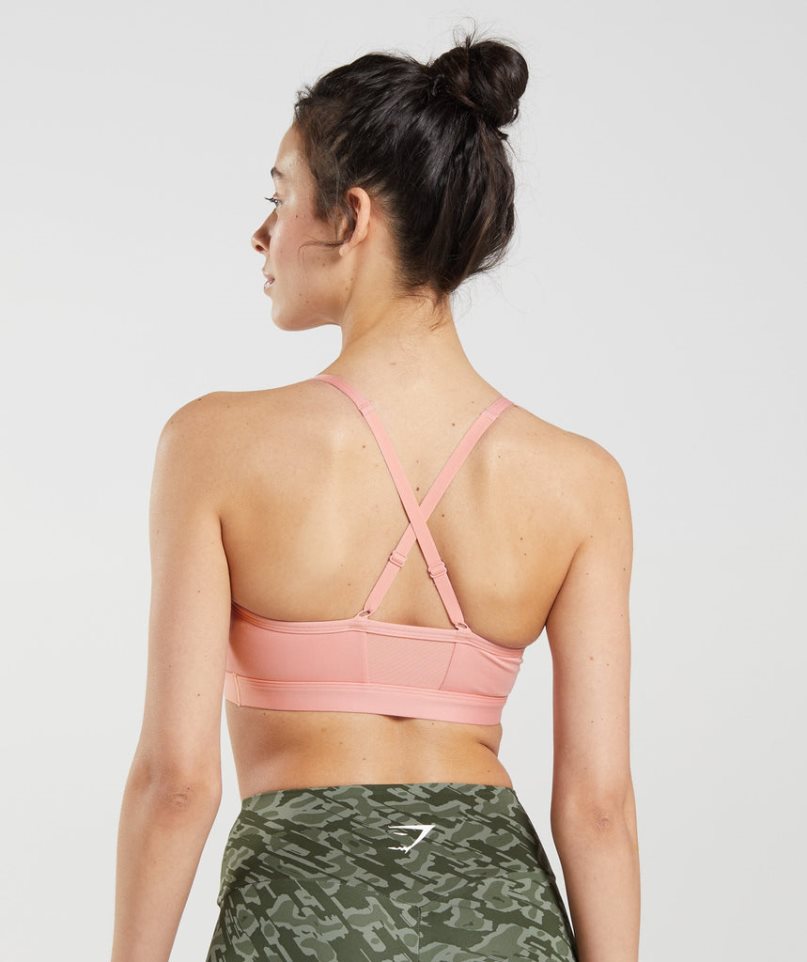 Gymshark Ruched Női Sportmelltartó Rózsaszín | HU-C-896