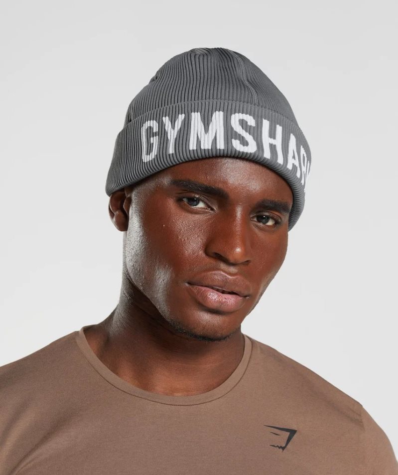 Gymshark Seamless Docker Téli Sapka Szürke | HU-I-750