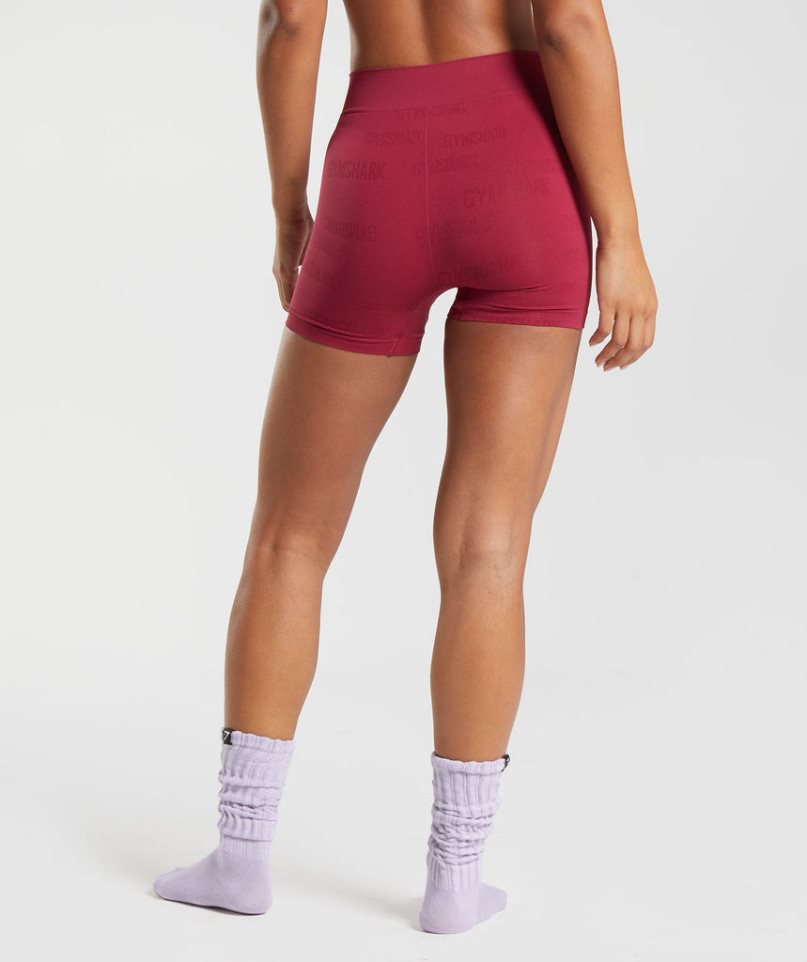 Gymshark Seamless Jacquard Boxers Női Fehérnemű Rózsaszín | HU-T-164