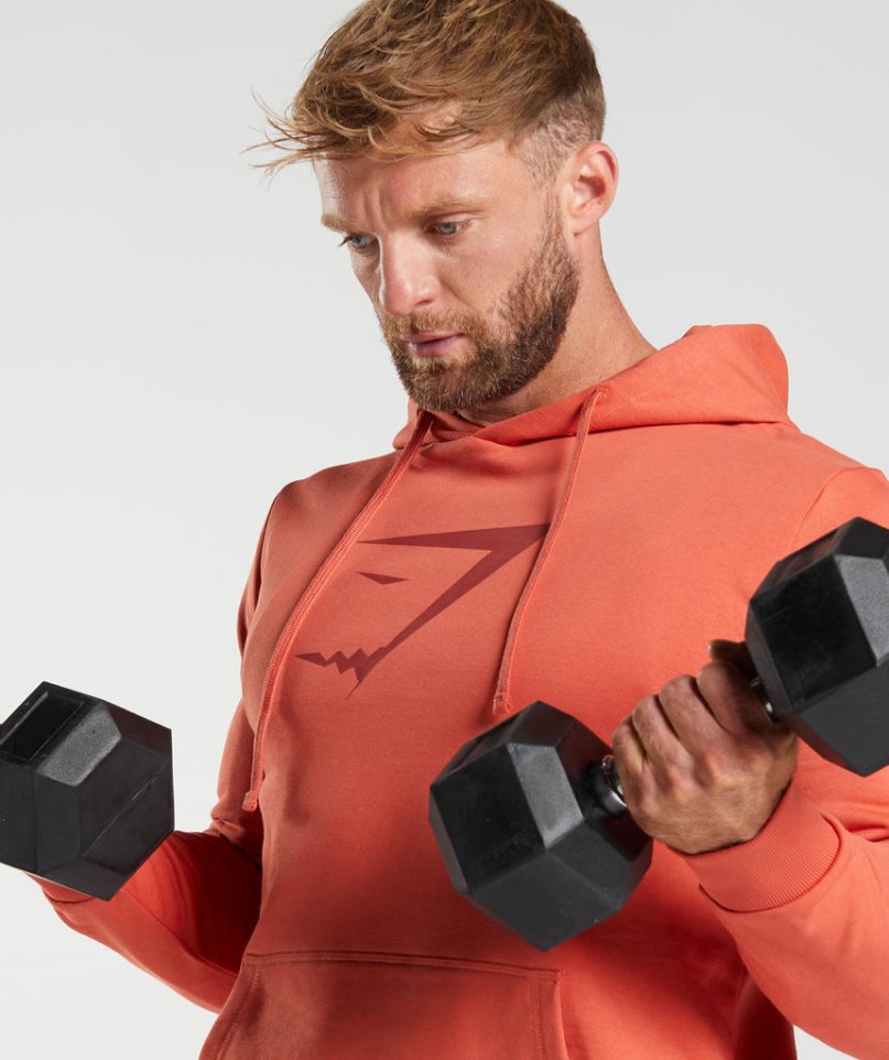 Gymshark Sharkhead Infill Férfi Kapucnis Pulóver Narancssárga | HU-C-738