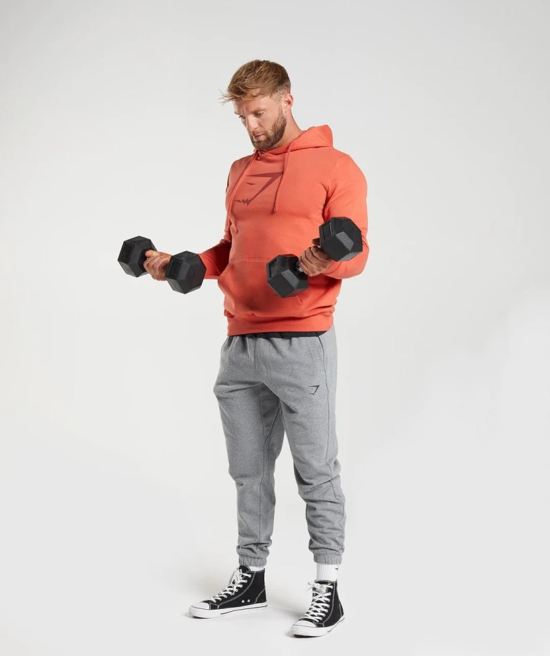 Gymshark Sharkhead Infill Férfi Kapucnis Pulóver Narancssárga | HU-C-738