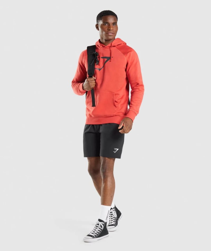 Gymshark Sharkhead Infill Férfi Kapucnis Pulóver Narancssárga | HU-D-035