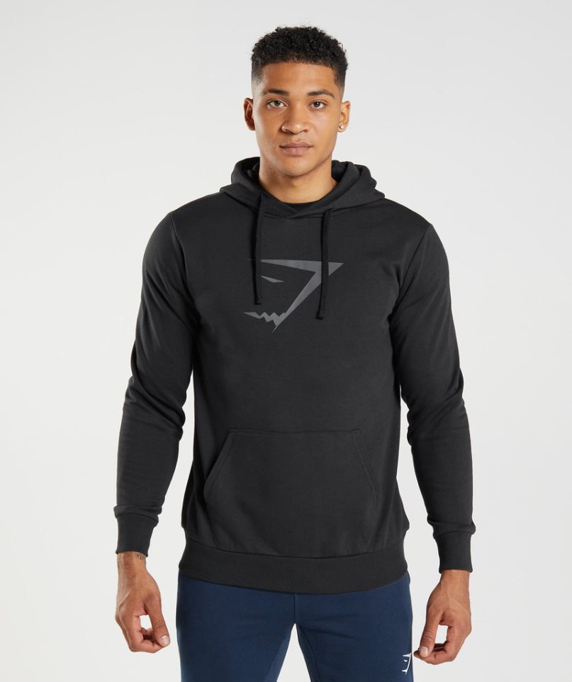 Gymshark Sharkhead Infill Férfi Kapucnis Pulóver Fekete | HU-E-593