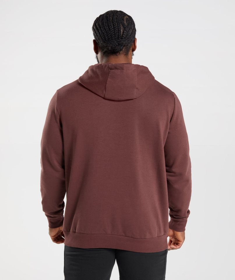Gymshark Sharkhead Infill Férfi Kapucnis Pulóver Barna | HU-H-871