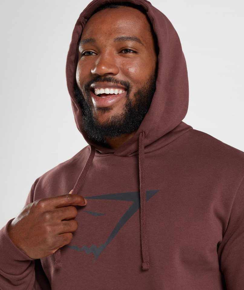 Gymshark Sharkhead Infill Férfi Kapucnis Pulóver Barna | HU-H-871