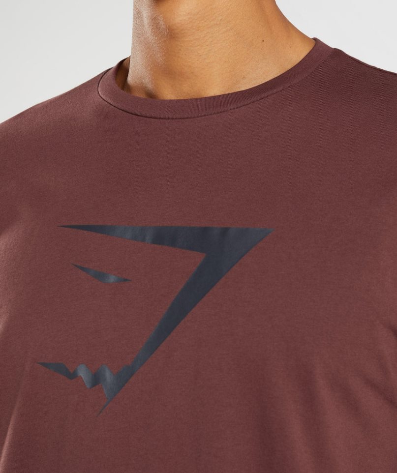 Gymshark Sharkhead Infill Férfi Póló Barna | HU-S-840