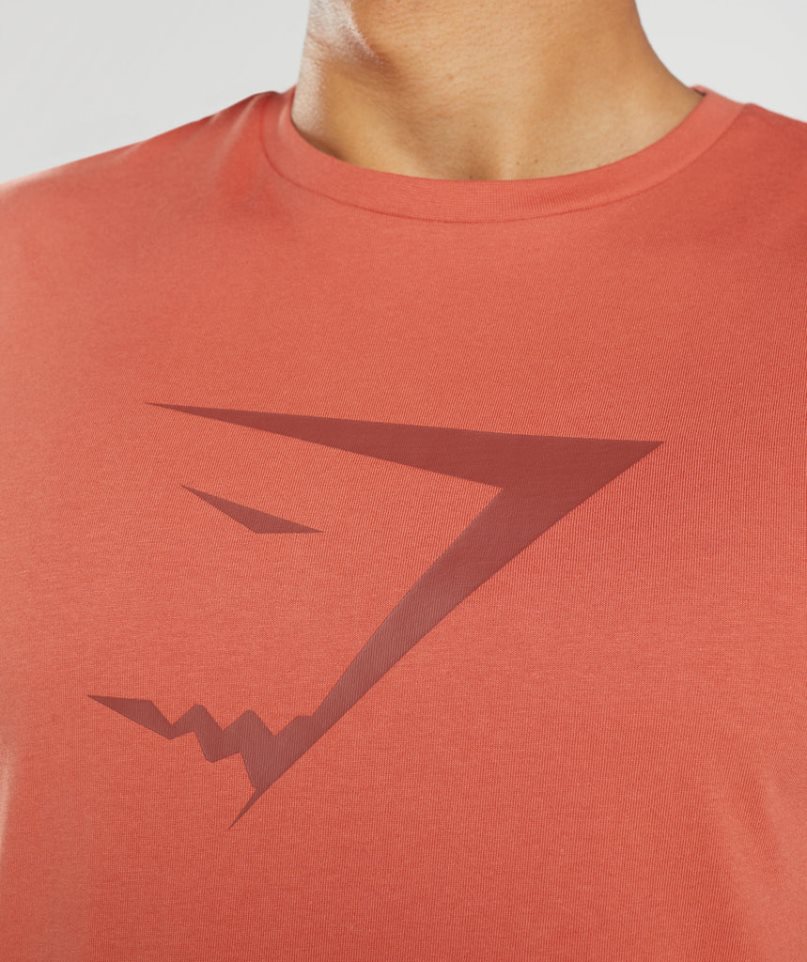 Gymshark Sharkhead Infill Férfi Póló Narancssárga | HU-X-786