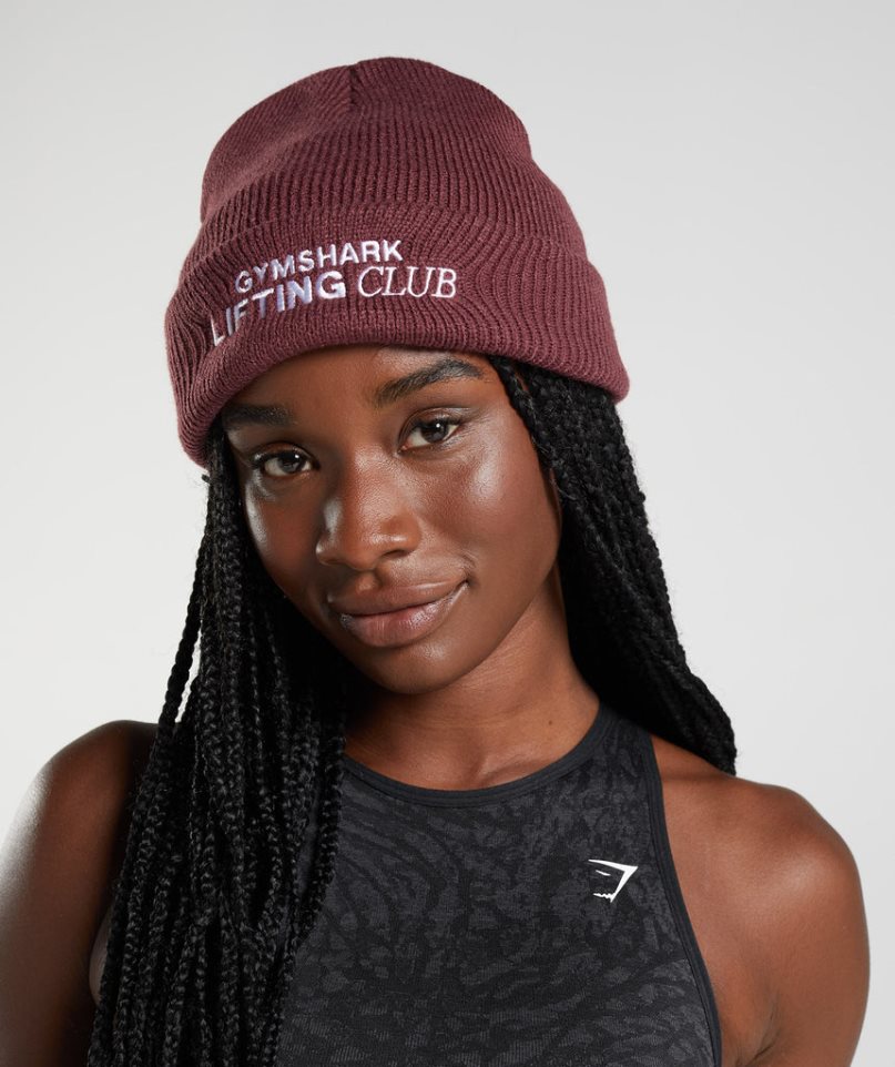 Gymshark Social Club Téli Sapka Bordó | HU-R-936